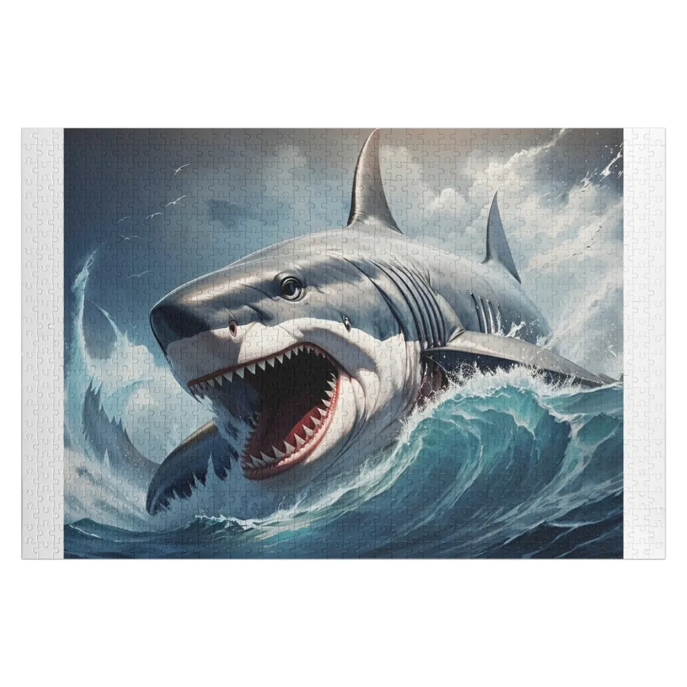 The Beauty of the Megalodon Jigsaw Puzzle Game Children Personalized Baby Object Jigsaw Custom Custom Wood Puzzle