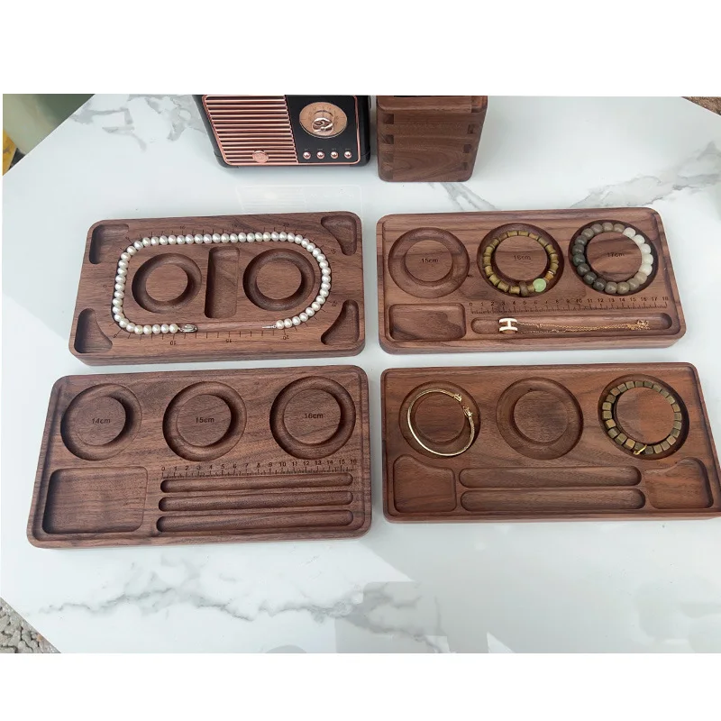 Wood Diy Bracelet Necklace Tool Hand Circumference Design Tray for Handmade Diy Jewelry Enthusiasts Bead Storage Plate