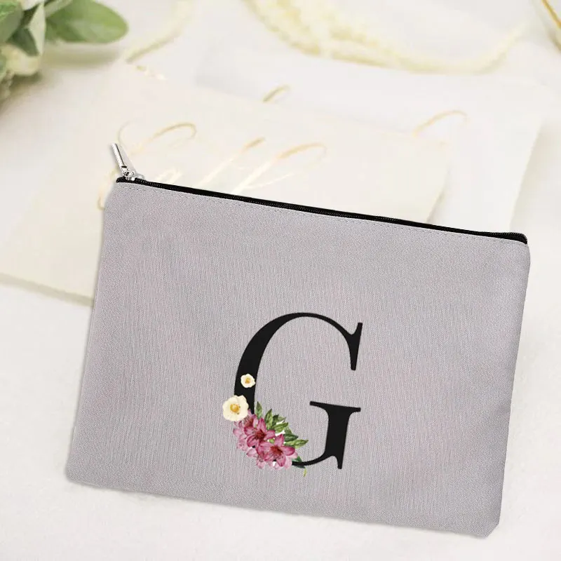 

Women Cosmetic Bag Lady Make Up Case Makeup Bag Girly Black Letters All-match Travel Outdoor Pencil Cases Portable Organizer