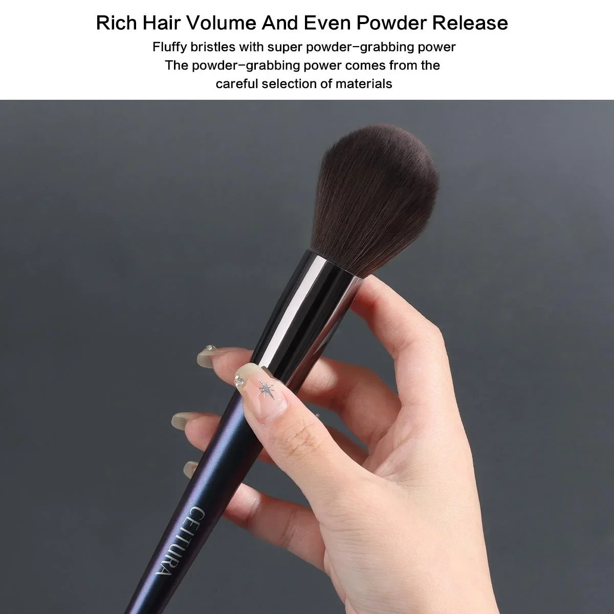 8-teiliges Make-up-Pinsel-Set aus grauem Eichhörnchenhaar mit Aufbewahrungstasche, Geschenkbox für Lidschatten, lose Puderanwendung