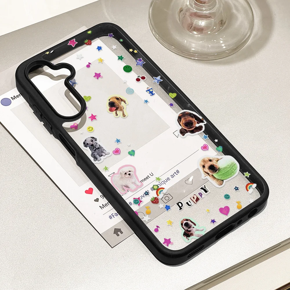 Cute Dog Phone Case For Samsung S26 Ultra S25 S24 S23 A16 5G A56 A57 A35 A25 A17 A15 A14 A13 A12 A07 A06 A55 A54 A36 A37 Capinha
