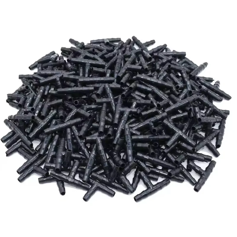 ข้อต่อรูปตัวทีขนาด 1/4 นิ้ว สำหรับระบบน้ำหยด ใช้กับท่อขนาด 4 มม./7 มม. เหมาะสำหรับสวนและโรงเรือน