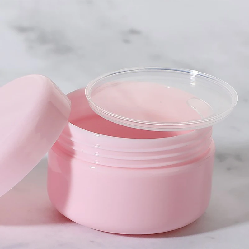 Botol plastik isi ulang, 2 buah Pot stoples Makeup kosong Krim Wajah/Losion/wadah kosmetik