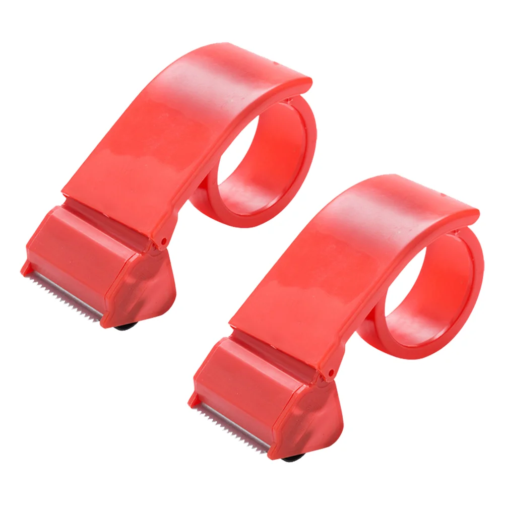 2 Pcs Sealing Device Tape Dispenser Ergonomic Lightweight Textured Paper Carton Tool Packaging Plastic Handheld