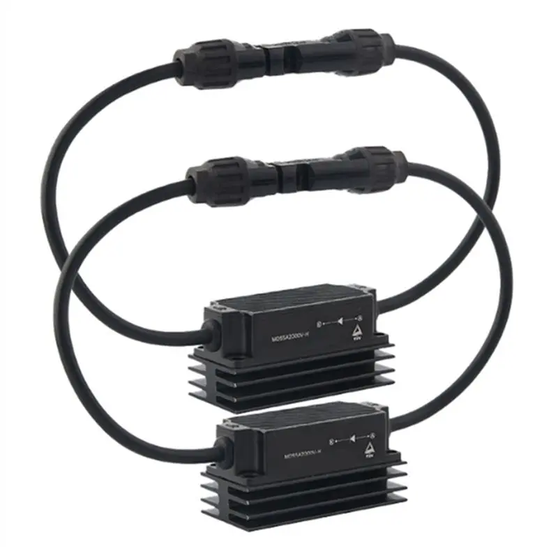 Solar Panel In-Line Diode Connector 2 Pcs Outdoor Waterproof 55Amp DC 2000V IP67 Style For Combiner Box