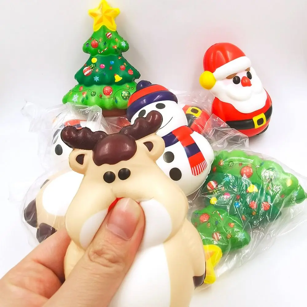 Tree Ornament Pinch Party Craft Slow Rebound Doll Sensory Kids Gifts Squeeze Toys Stress Reliever Doll Christmas Decoration