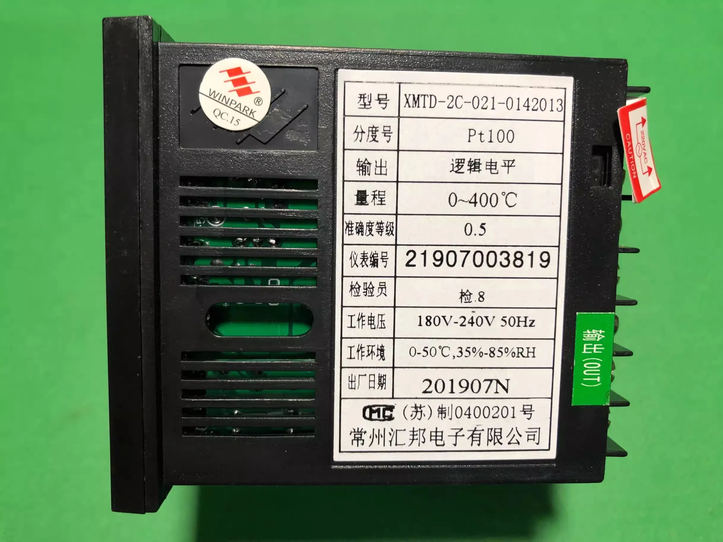 WINPAR Temperature Controller XMTD-2C-011-0112013 Huibang Temperature Control XMTD-2C-021-0142013 Output Logic Level PT100