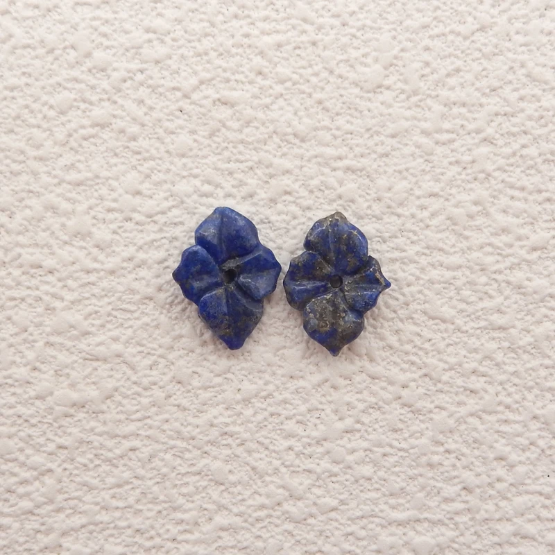 

Pair Hand-Carved Lapis Lazuli Beads Men Women Spacer Fashion Accessories 17x13x3mm Earrings And Bracelets