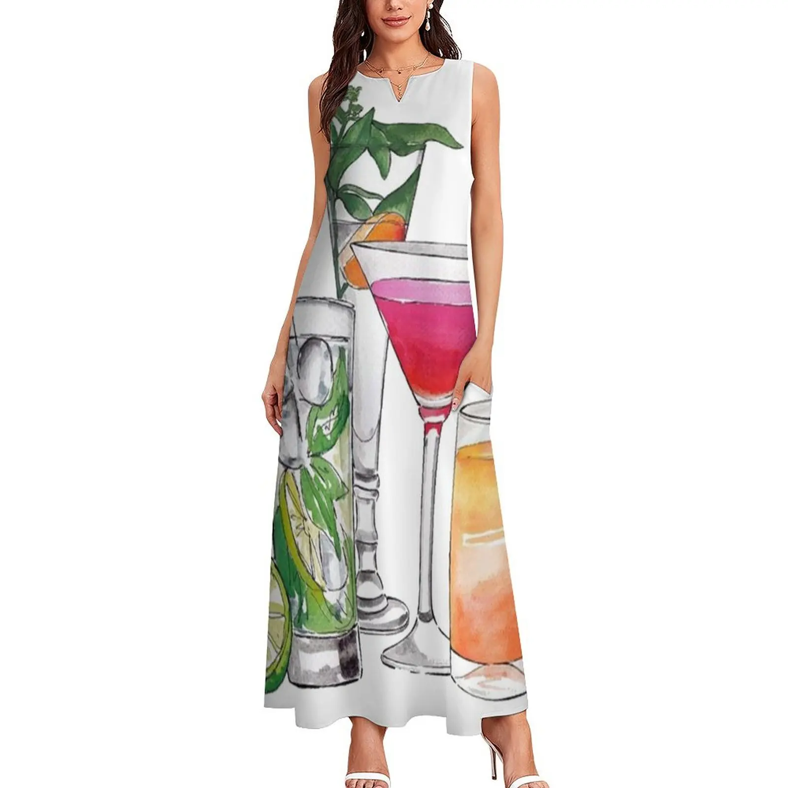 Alcohol Drinks Tapestry Long Dress elegant party dresses for women 2025 Evening dresses Dress