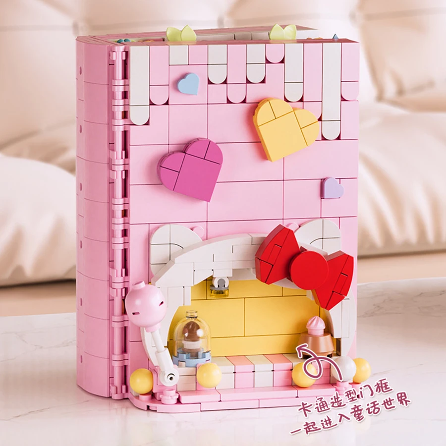 3D Photo Album Grimoire Assembling Mini Particle Building Blocks Desktop Decoration Model Childrens Toys Girls Gifts For Friends