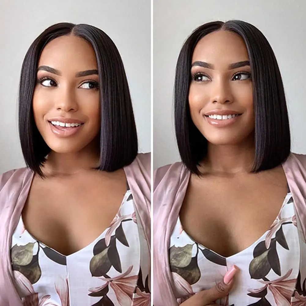 

Glueless Wear and Go Wigs for Beginners 4x4 13x4 Lace Front Wigs for Black Women Human Hair Short Straight Bob Human Hair Wig