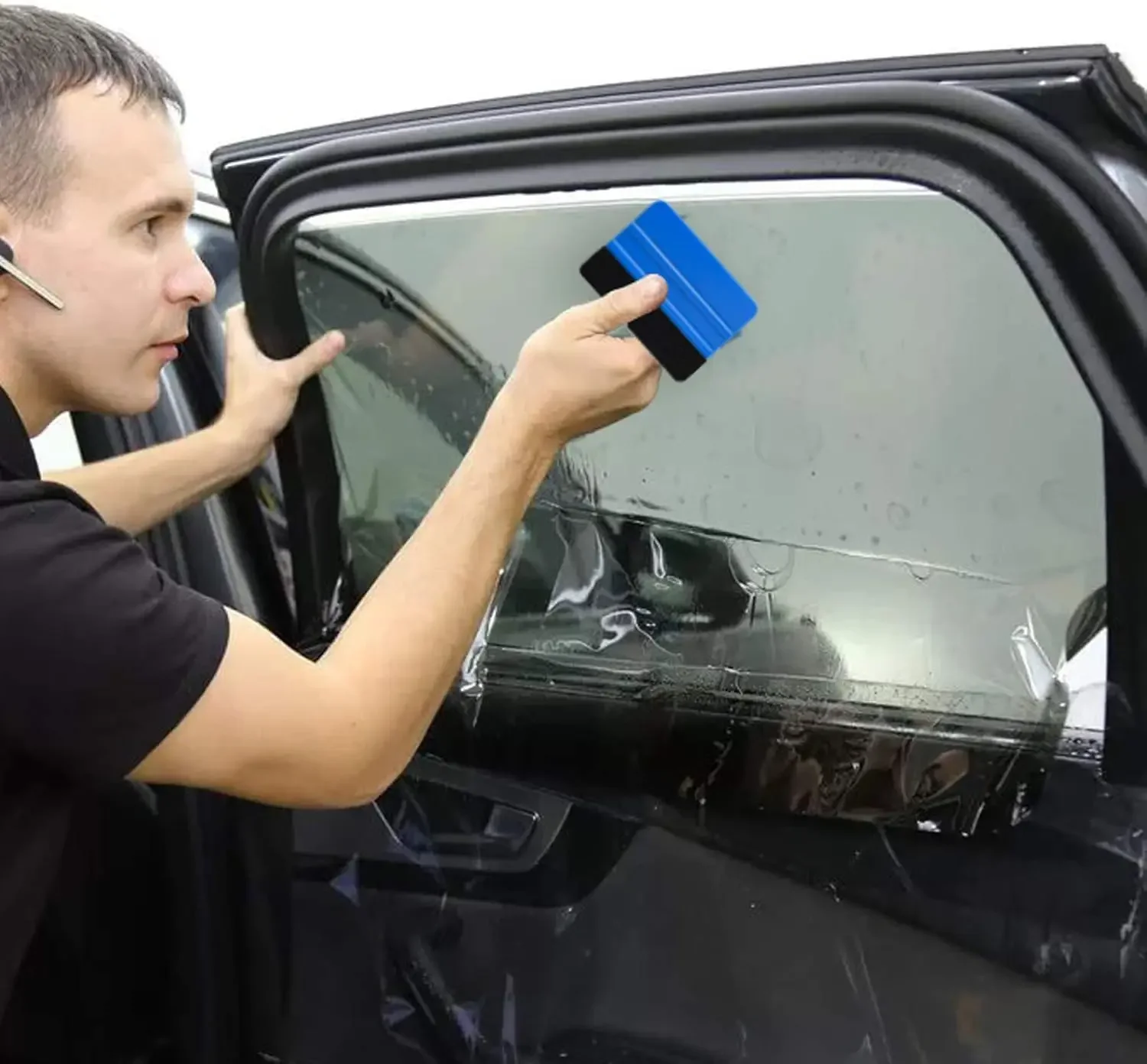 50PCS Car Stickers Film Install Squeegee Vinyl Carbon Fiber Car Wrap Scraper with Felt Squeegee Tool Film Wrapping Tools