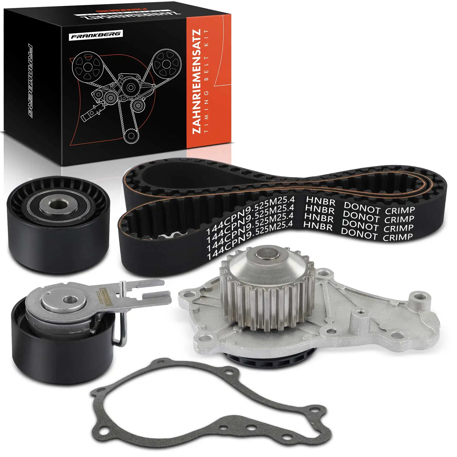 Frankberg 1x Distributieriemset waterpomp voor Citroën C1 C2 C3 Xsara Ford Fiesta 7883-13072 KP15587XS