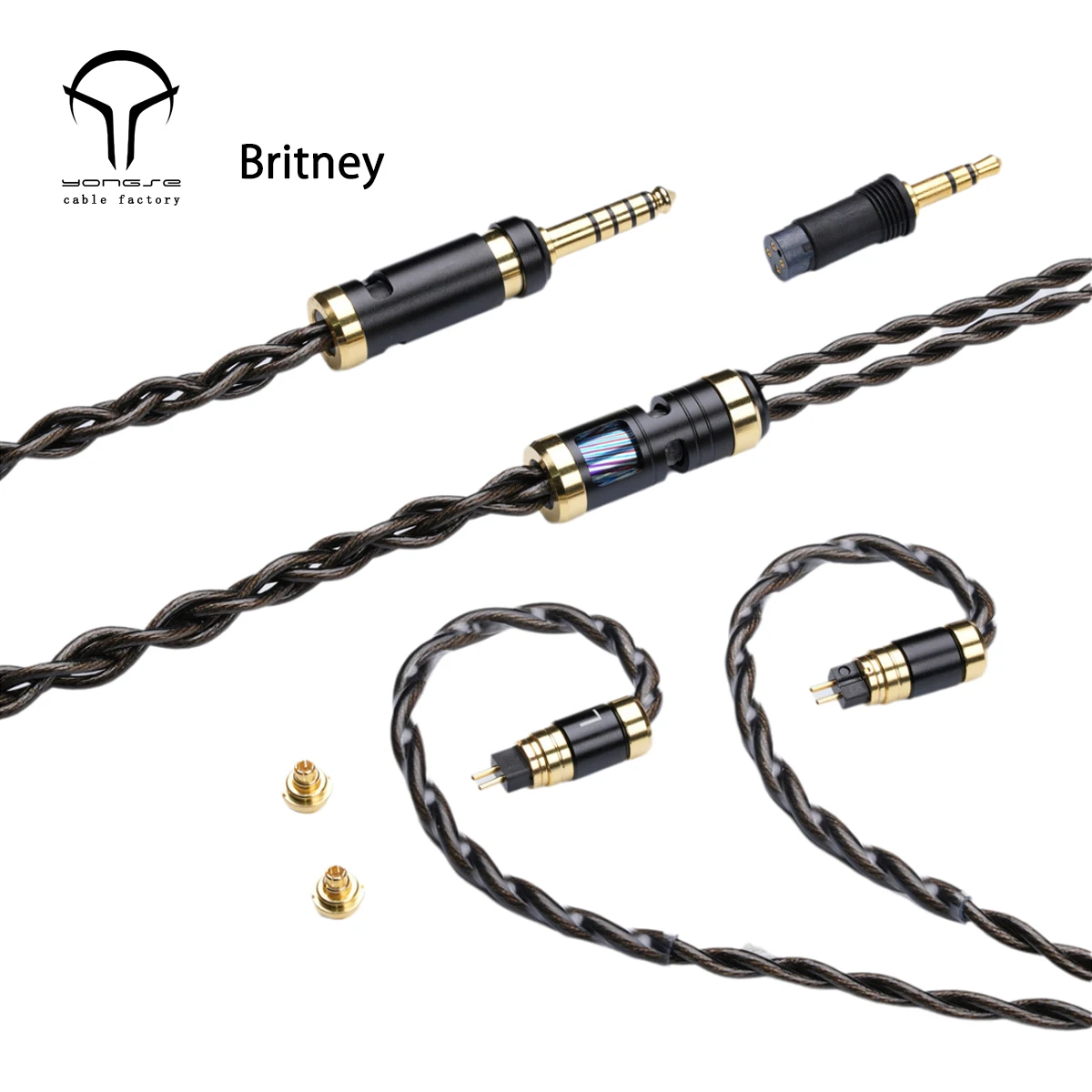 

Yongse Britney 20Awg Sterling Silver Upgrade Earphone Cable Switchable Default 3.5mm+4.4mm Plug 2pin 0.78+MMCX Pin