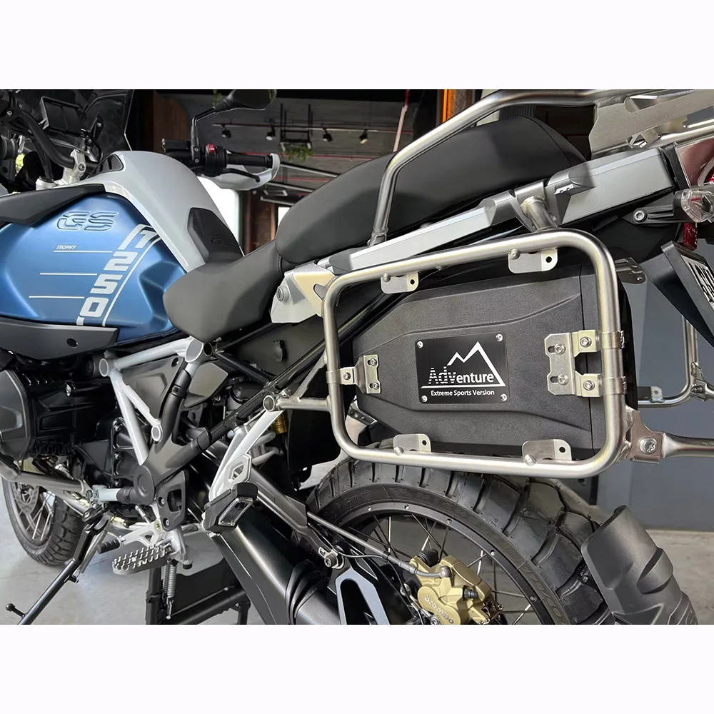 Dla BMW R1200GS ADV R1250GS przygodowa wodoodporna skrzynka narzędziowa z włókna węglowego 4.2 litra boczna skrzynka narzędziowa dekoracyjna