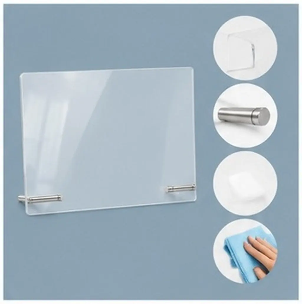 1Set Acrylic Message Board Clear Lightweight Portable Memo Board for Office Home Study Creative Tabletop Writing Drawing