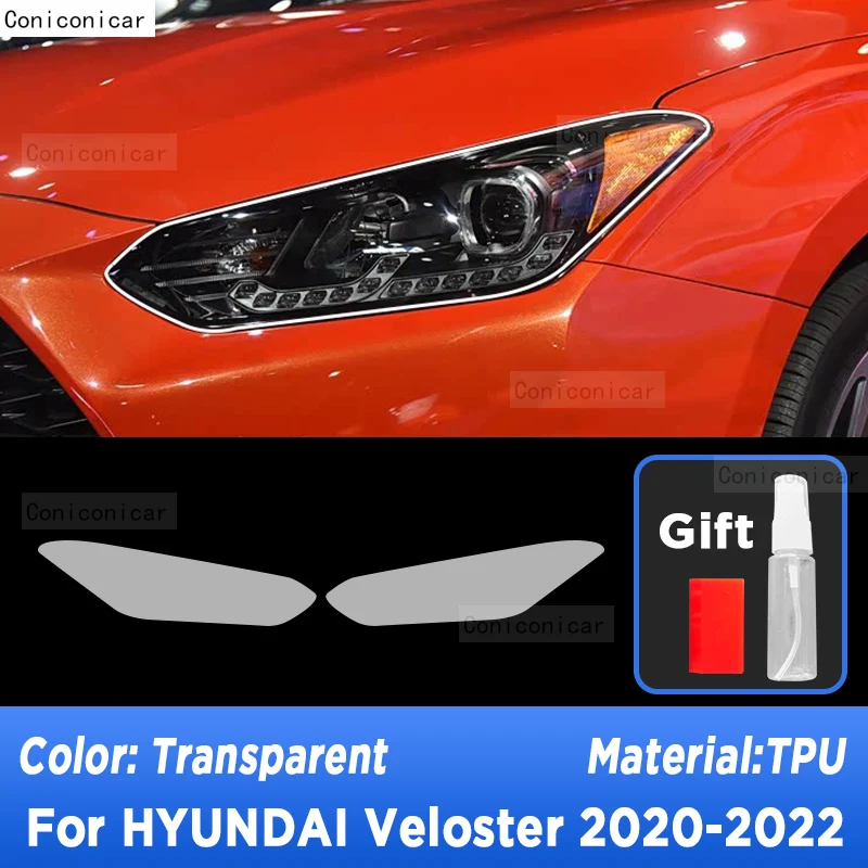 

For HYUNDAI VELOSTER 2020-2022 Car Exterior Headlight Anti-scratch Front Lamp Transparent TPU Protective Film Accessories