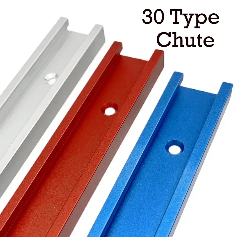 30 Type T-track T-slot Miter Track Jig Fixture Slot Connector Aluminum Alloy Woodworking Chute Rail Carpentry Tools 100-500mm