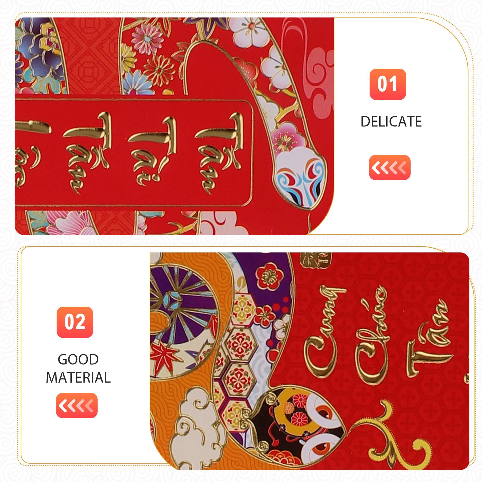 Year of The Snake Spring Festival Red Envelope Chinese Lanterns Envelopes Money Decorate Lunar New Paper Bags Lucky Packets