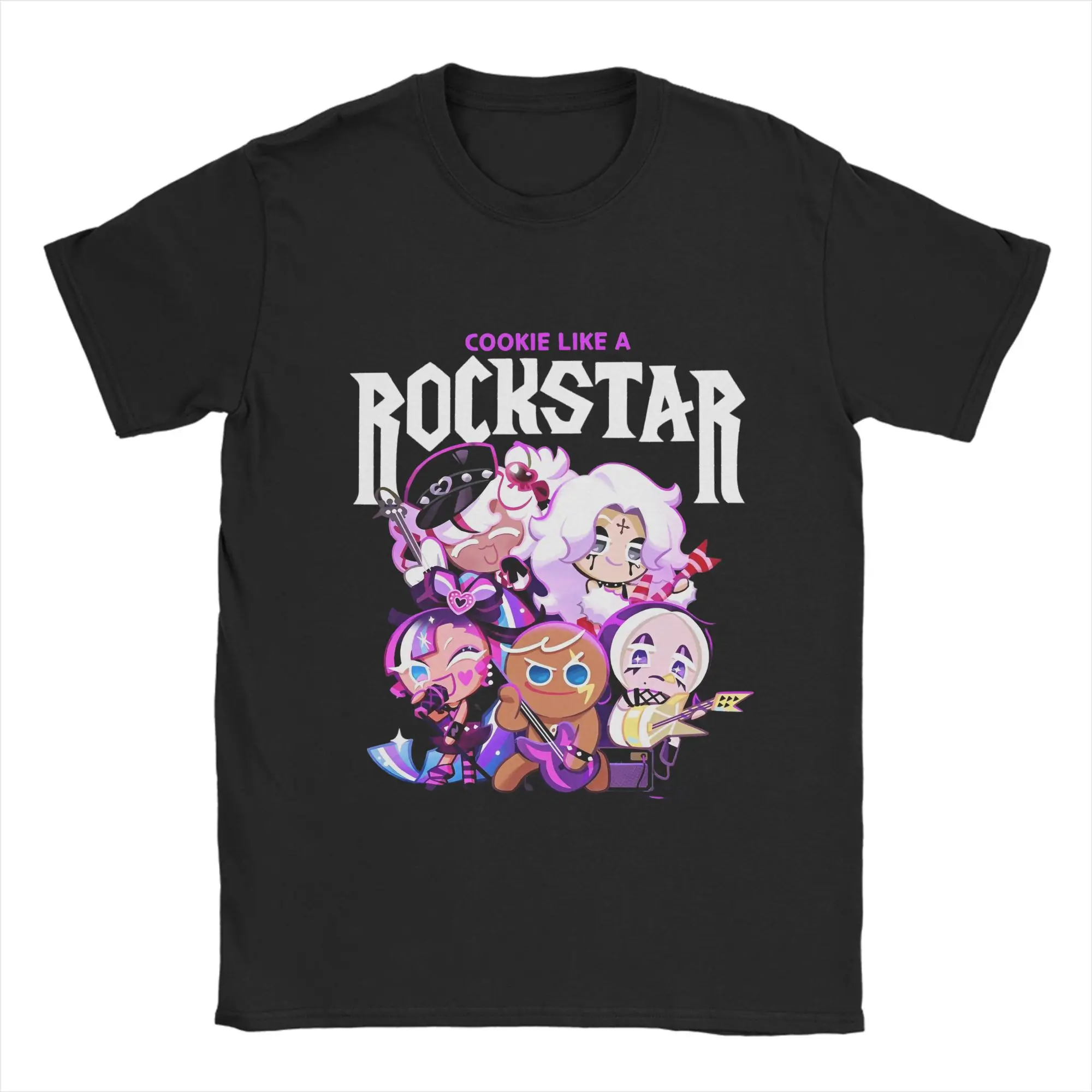 Fun Cookie Run Kingdom T-Shirts Men O Neck Cotton T Shirt  Short Sleeve Tee Shirt Birthday Present Clothes