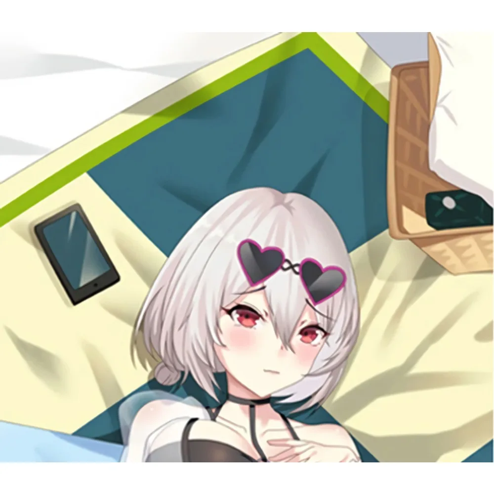 Adorable Silver Short‑Haired Maiden Sirius Night‑Use Body Pillow Case