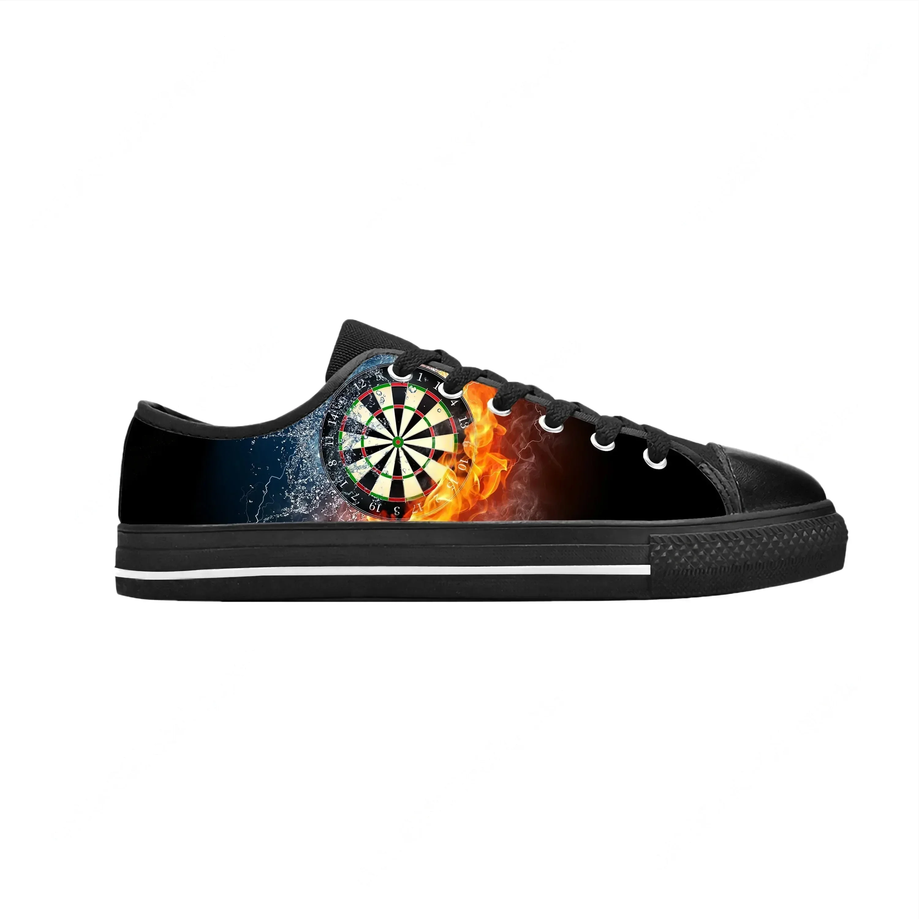 Zapatillas deportivas con estampado 3D de dardos y diana, divertidas, informales, cómodas y transpirables, para hombre y mujer