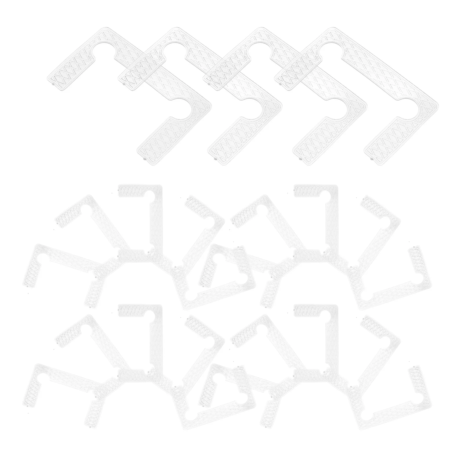 40Pcs Transparent Grid Glass Door Hinge Pad Long-Lasting Anti-Slip Gasket for Bathroom Shower Hinge Replacement