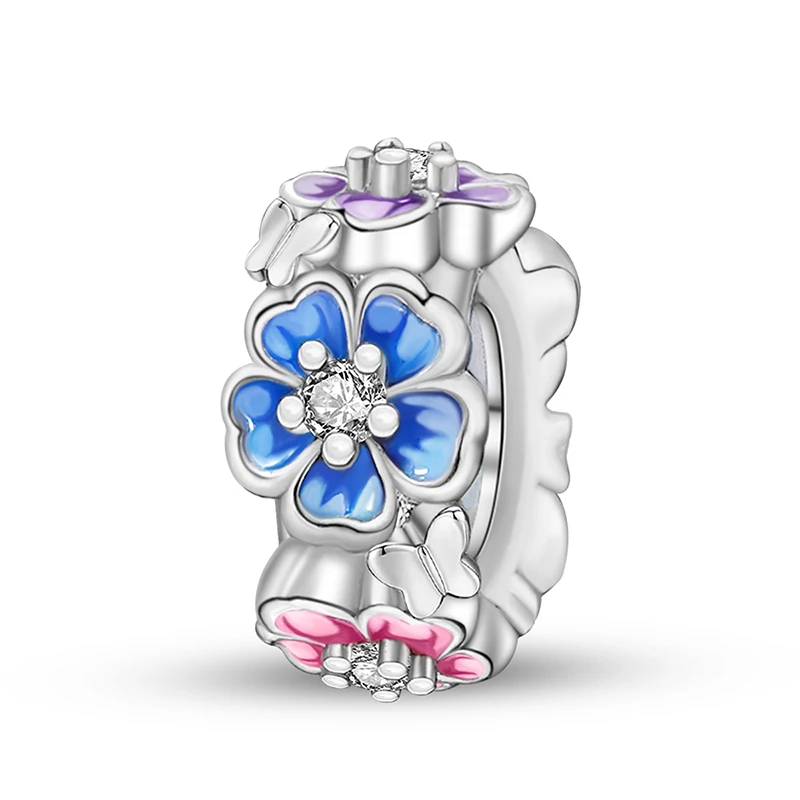 925 فضة نباتات جوز الهند الزهور كعكة قلادة حبة سوار ذاتي الصنع الإسورة صنع هدية من المجوهرات الجميلة عالية الجودة #3