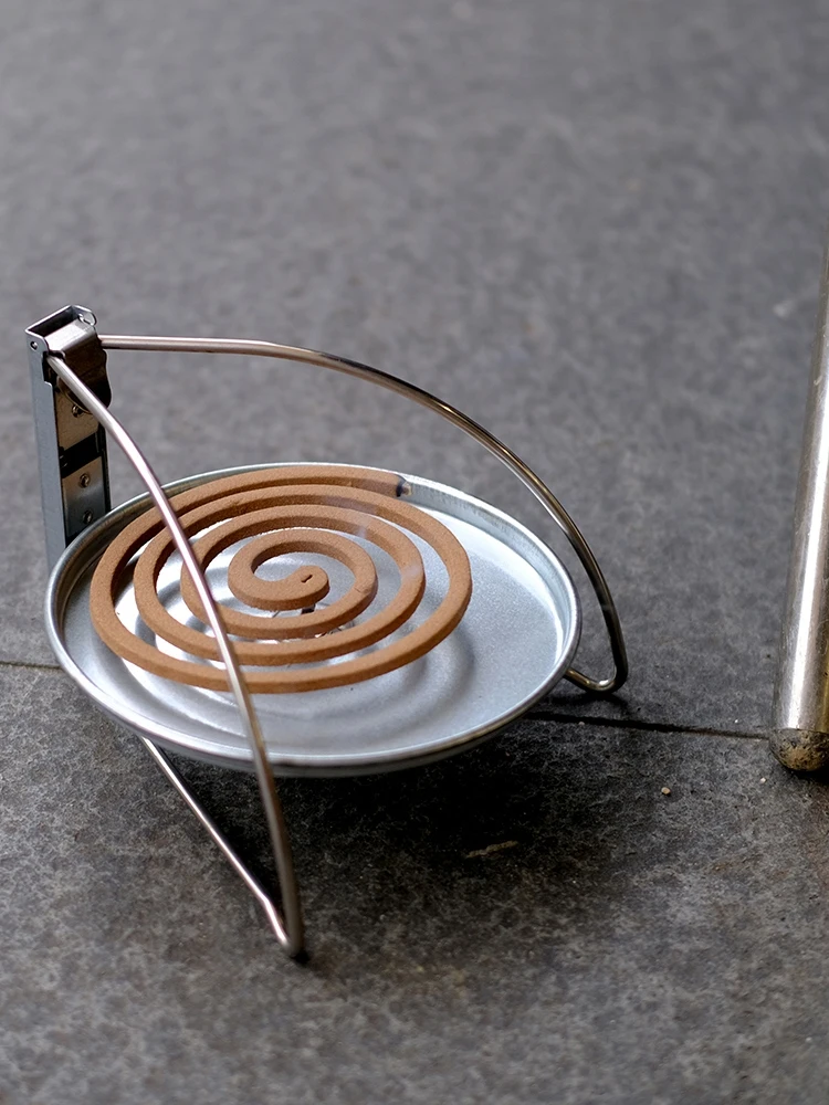 

Dulton Stainl Steel Mosquito Coil Tray Portable Cam Outdoor Aromatherapy Tray Staable Metal Storage Organizer