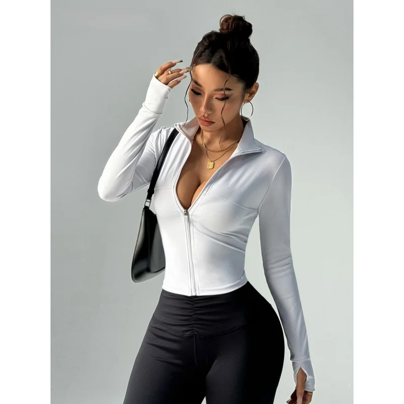 FUBEIKE Women's Fitness Yoga Wear Sports Quick-Drying Casual Jacket Women's Autumn Top Sportswear Woman Gym Female Clothing