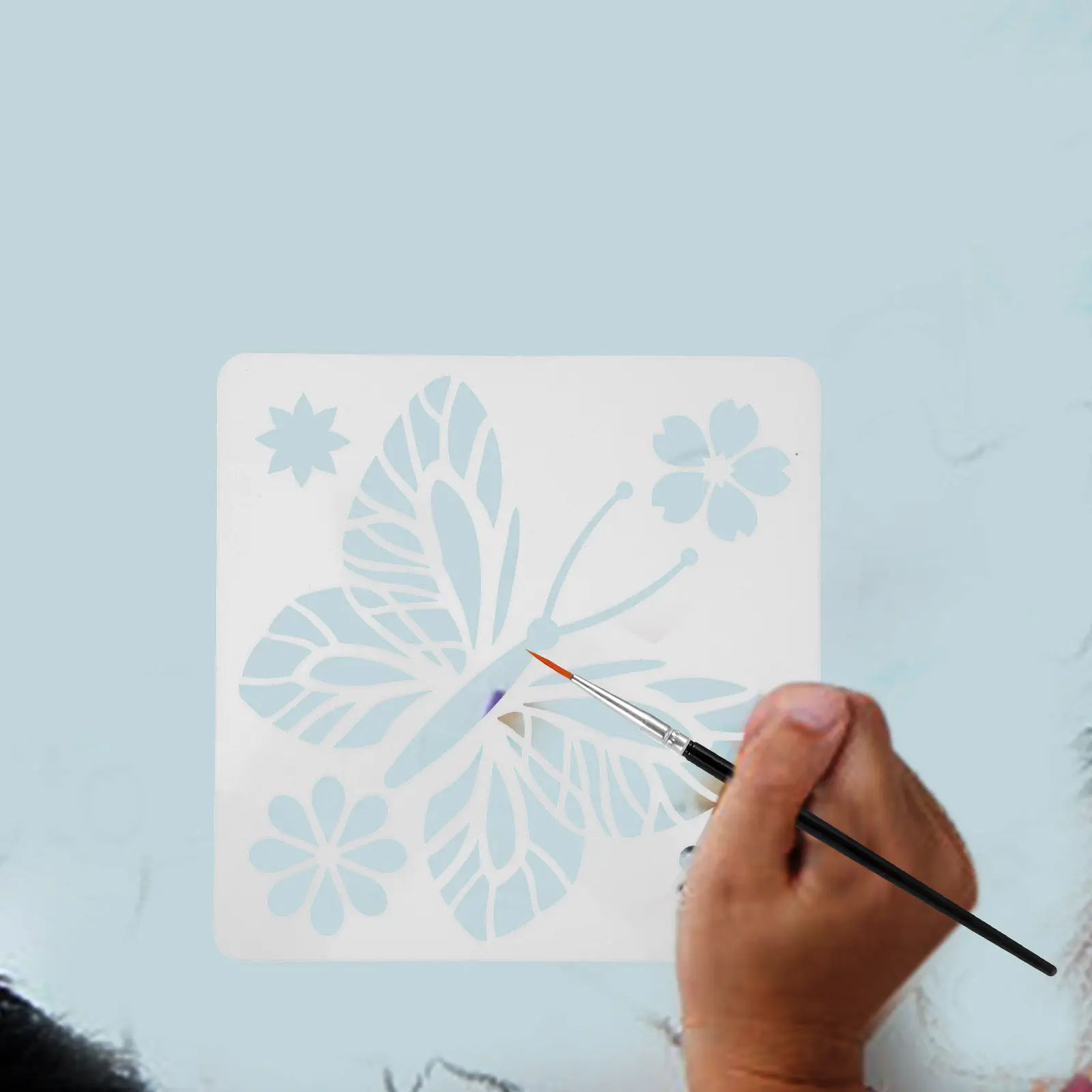 24Pcs Painting Stencils Eco-Friendly Reusable Drawing Templates for Adults DIY Creative Art Project Butterfly Hollow