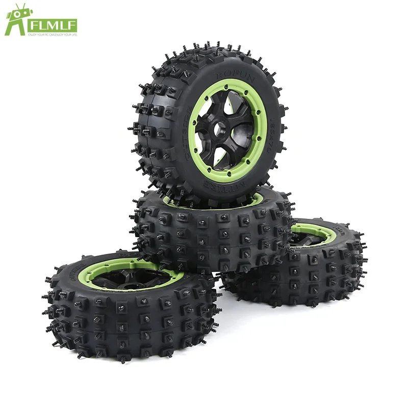 Knobby Screw Tire Ice Surface Nailed Wheel Tire Assembly Kit Gen.4 for 1/5 Losi 5ive T ROFUN ROVAN LT KMX2 Rc Car Toy Game Parts