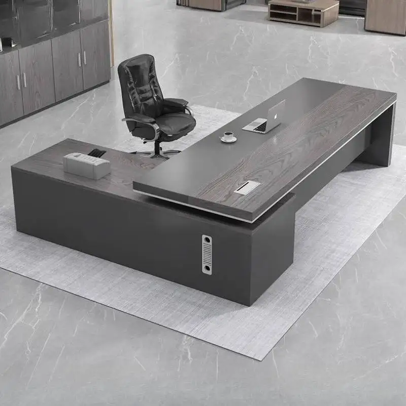 

Luxury Manager Office Desks Drawers Adjustable Large Executive Office Desks Workstation Wooden Mesa De Escritorio Furniture