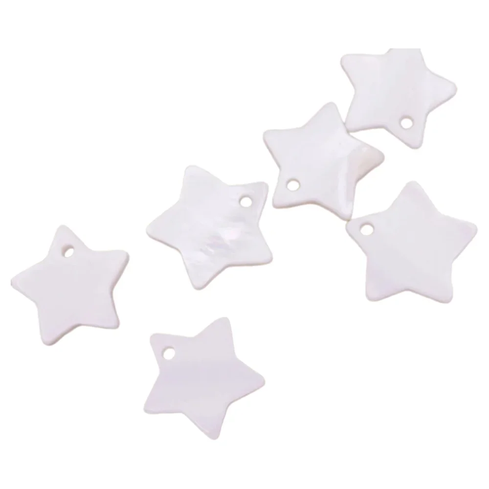 Lots 50 PCS 100 PCS  10mm 12mm Natural Shell Star Charm Mother of Pearl  Jewelry Making Pendant Earring Sun Catchers DIY