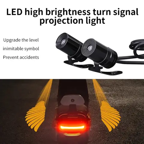 Motorcycle LED Projection Light  Angel Wings Light Motorcycle Electric Scooter Modified Decorative Light  Embedded Installation