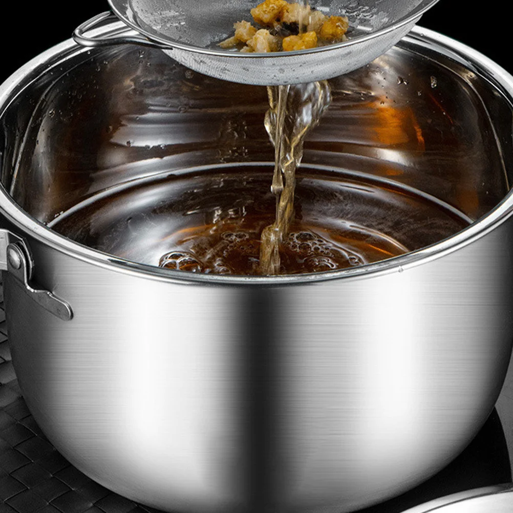 

1.4L Stainless Steel Pig Oil Container Deep Smooth Basin For Salad Egg Mixing Kitchen Storage Bowl Multi-Use Metal Container Lid