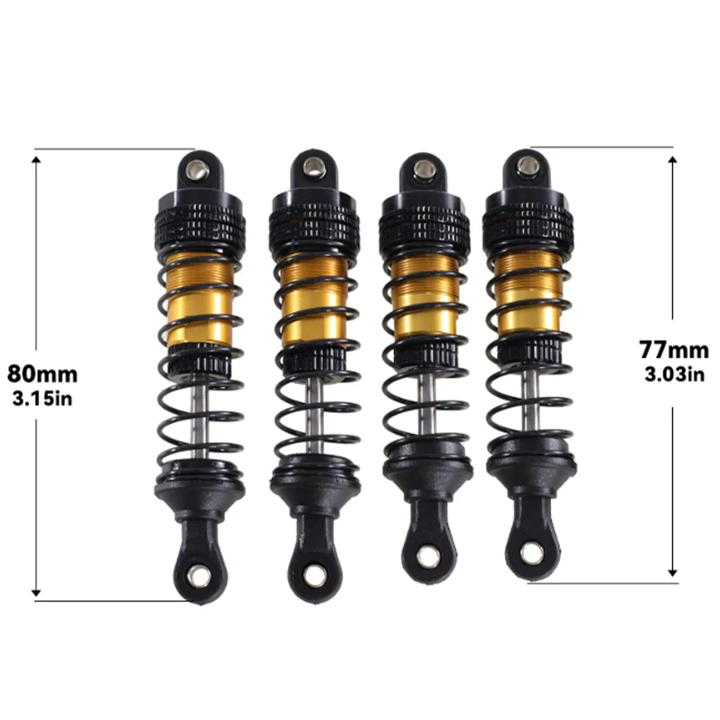 Wltoys RC Car 144001144010 124017 124007 124008 124016 124018 124019 Amortiguador de aceite de Metal accesorios de piezas de mejora