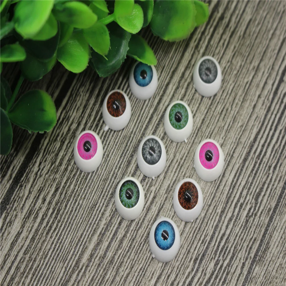 

100Pcs Plastic Eyeballs Realistic Half Round Eye Accessories 1.2x1.2cm for DIY Crafts Scrapbooking Festival Home Party