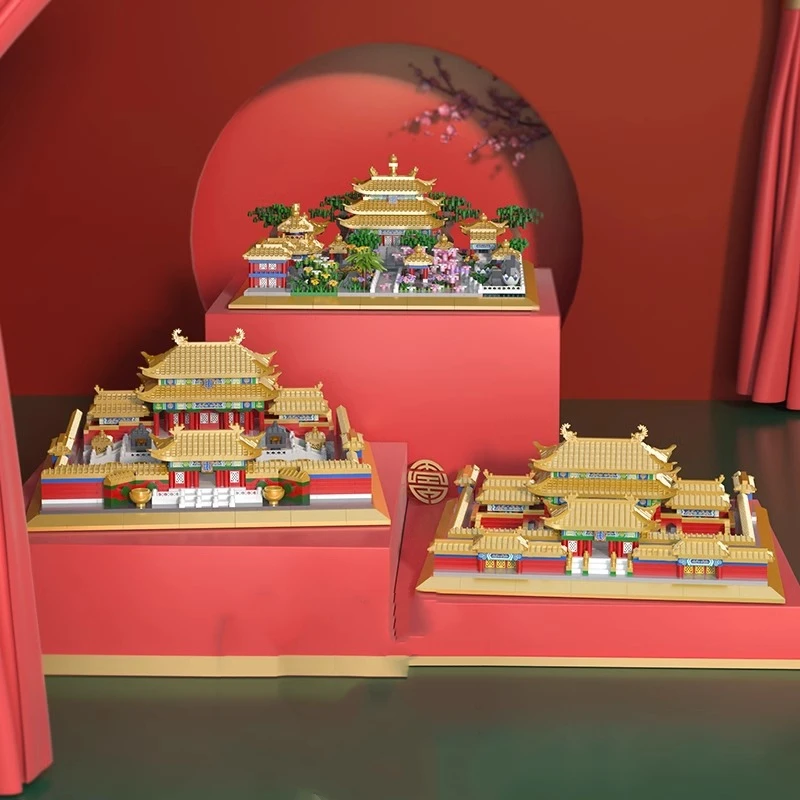 

China's Forbidden City building block ancient architectural model The Palace of Heavenly Purity ornaments children's toys