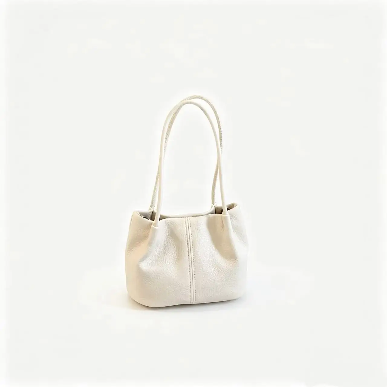 Korean Niche Lychee Pattern Handbag Bucket Bag 2026 Summer New Style High-End Fashion Versatile Pu Shoulder Crossbody Bag for Women