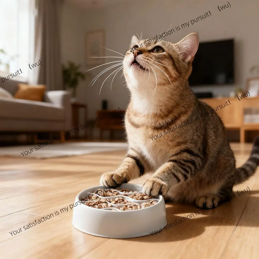 

Миска для медленного кормления для кошек и собак: круглая, утолщенная, нескользящая, предотвращающая удушье, для здорового питания, в различных формах