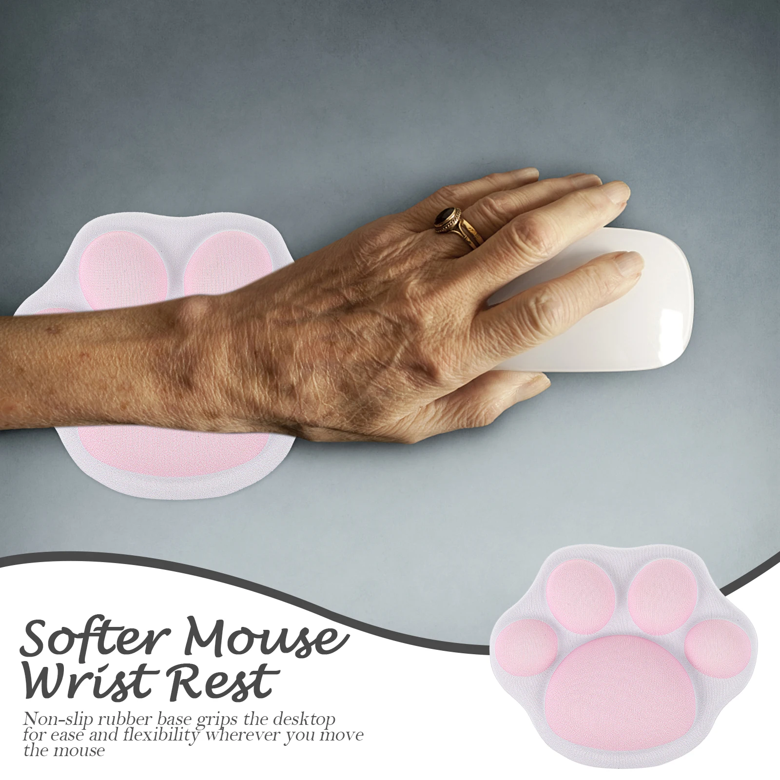 

Mouse Wrist Rest Pad Cute Ergonomic Cat Paw for Silicone Silica Gel Pads Keyboard