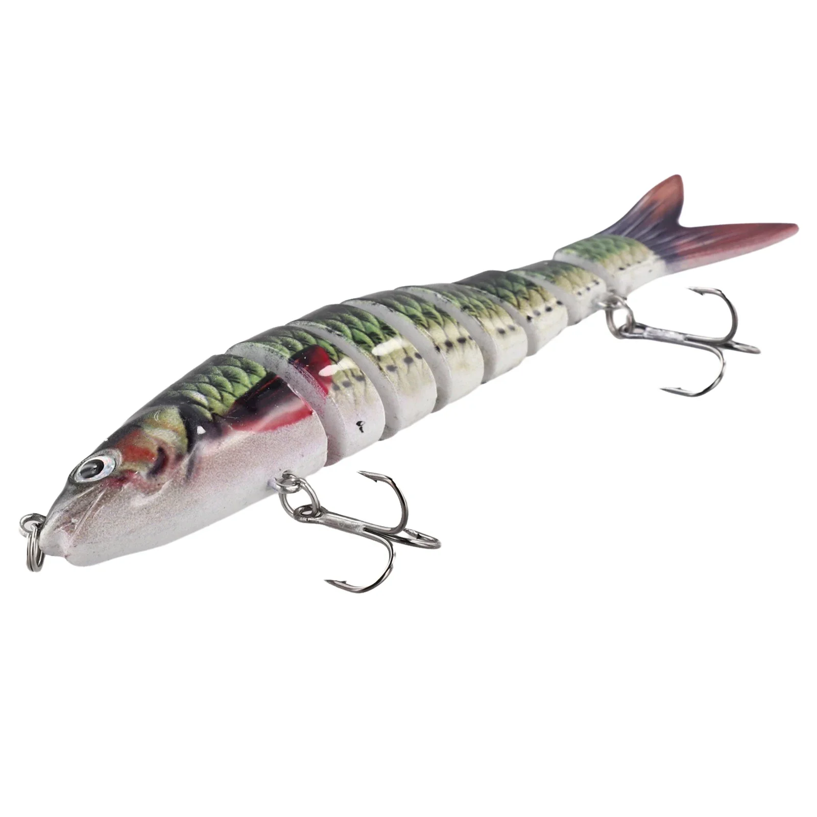 Dynamic Action Fishing Lure Multi-segment Length 13.5CM 5.31in Sinking Wobblers Unique S-shaped Action Flexible In Water
