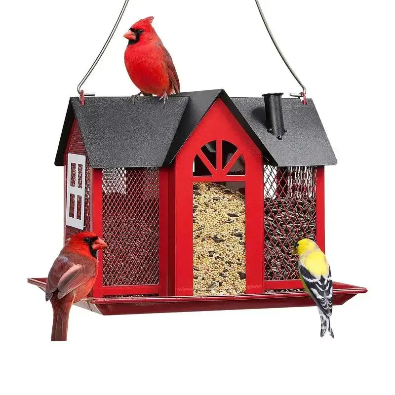 

Bird Feeders For Outdoors Metal Bird Garden Feeders Feeder Cottage Bird Bird Feeder Food Rain/Wind-Proof Large-Capacity