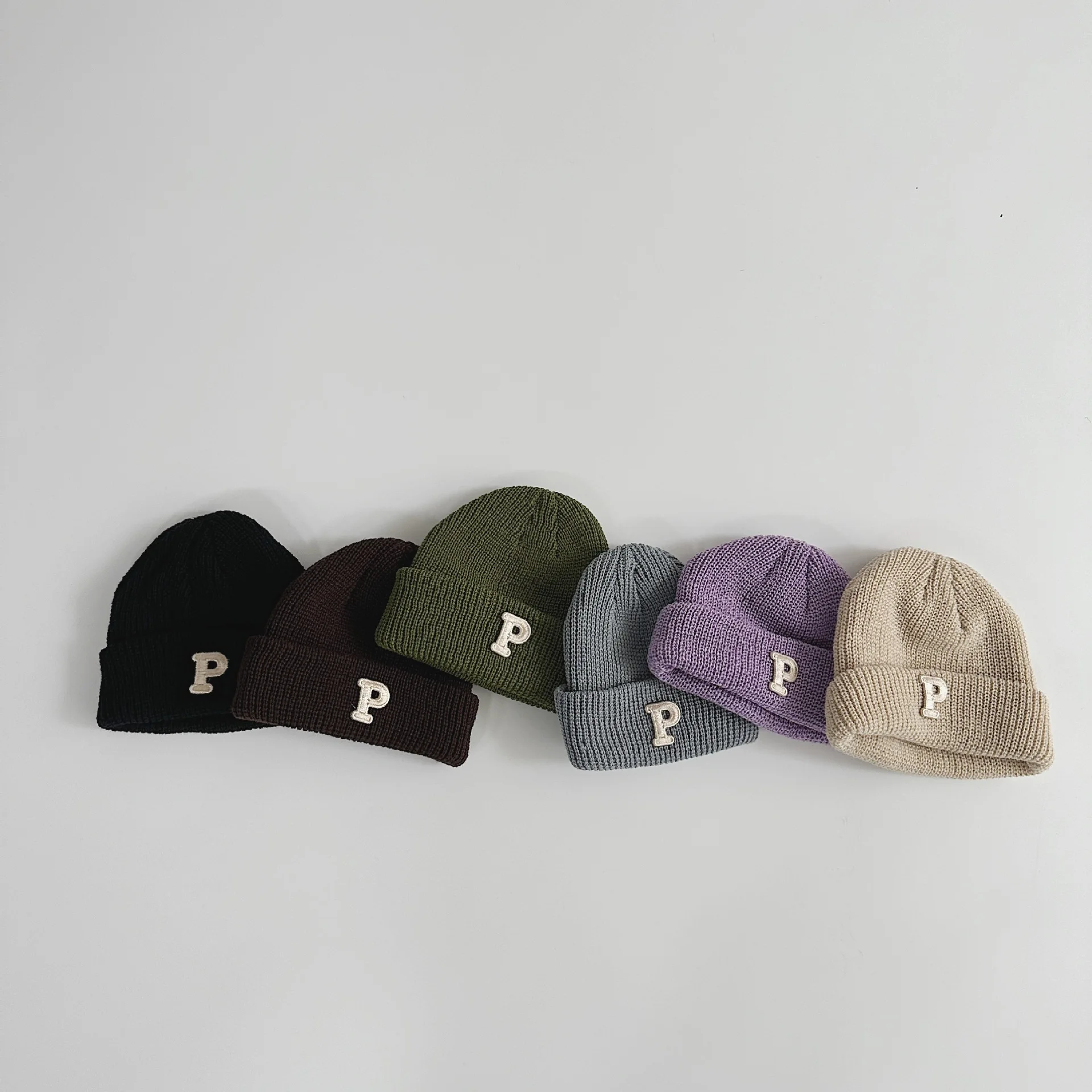 MÙA THU ĐÔNG Mới Trẻ Em Bé Trai Bé Gái Dệt Kim Nón Mềm Mại Làm Dày Ấm Cho Bé Beanies Họa Tiết Chữ Cổ Trẻ Em Mũ Lưỡi Trai