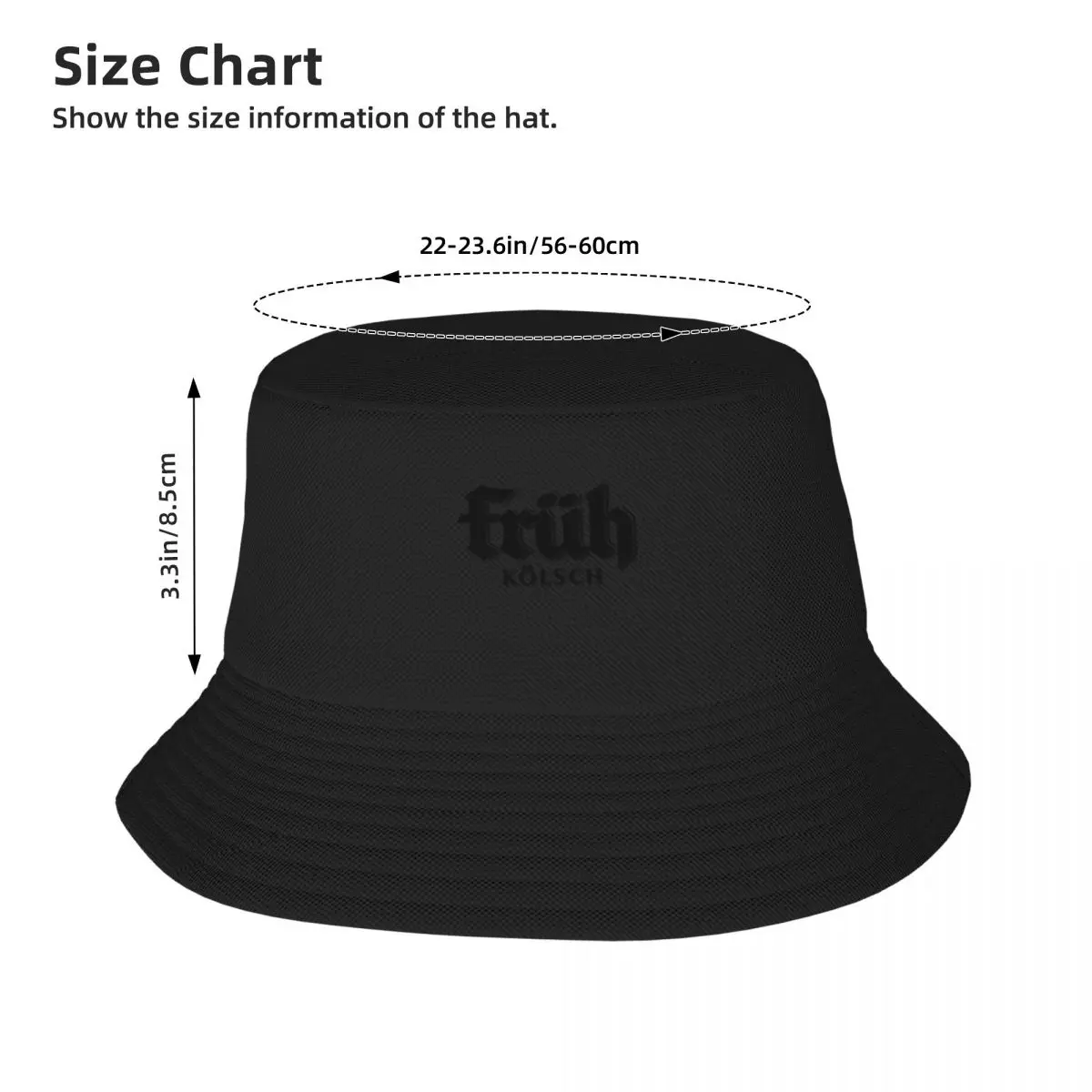 Früh K?lsch เสื้อยืดคลาสสิกโลโก้เบียร์หมวก Topi BUCKET หมวกกันแดดหมวกหรูหราสำหรับผู้ชายผู้หญิง