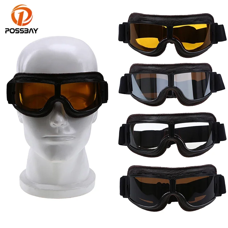 

POSSBAY Motorcycle Glasses Universal Winter Moto Snow Sports Skiing Snowboard Snowmobile Goggles Man Women For Motor Glasses