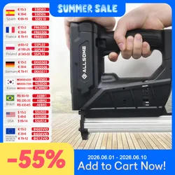 Allsome Electric Brad Nailer, Electric Nail Gun/Staple Gun for Upholstery, Carpentry Woodworking Projects for Makita 18V Battery