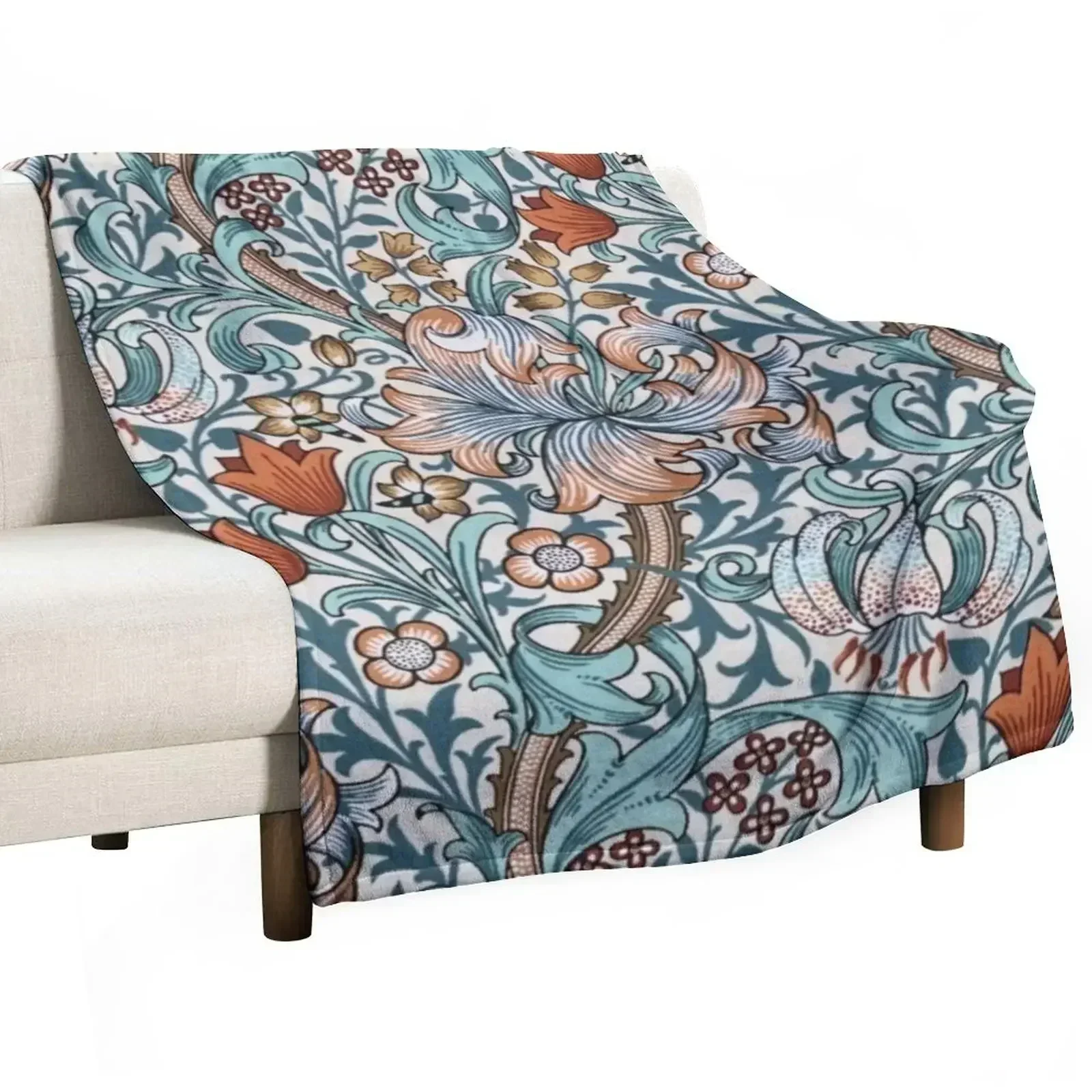 

william Morris honeysucklea Throw Blanket Quilt Cute Plaid Plush Blankets