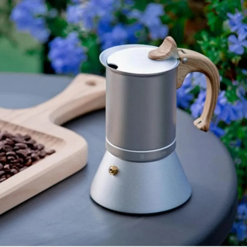 

Moka Pot Food Grade Aluminum Coffee Machine ScScandinavian Italian Home Moka Pot Cover Bottom Coffee Pot Induction Heating